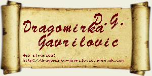 Dragomirka Gavrilović vizit kartica